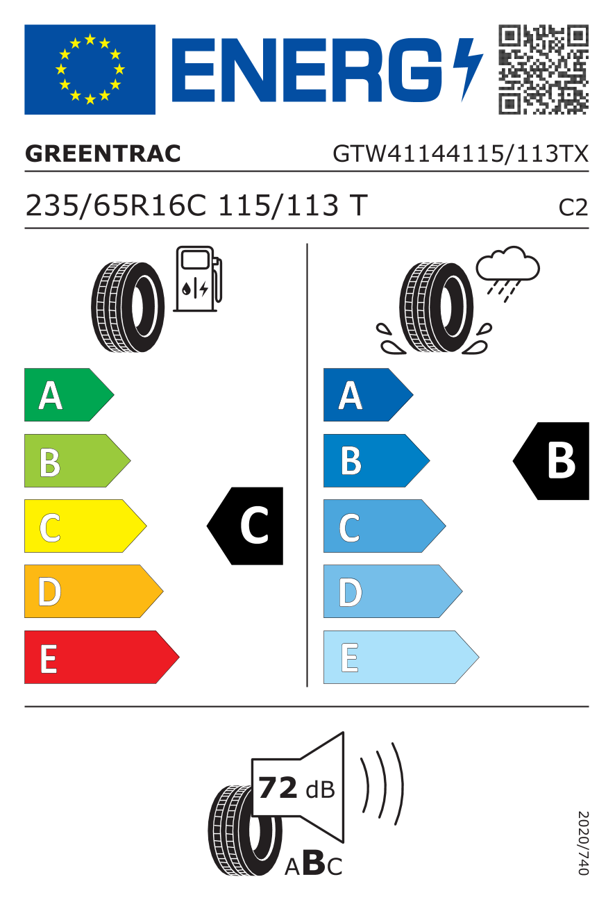 Anvelopa de vara, Greentrac, SUPERANGE-Van, 235/65/R16C, 115, T, 72db, B, C