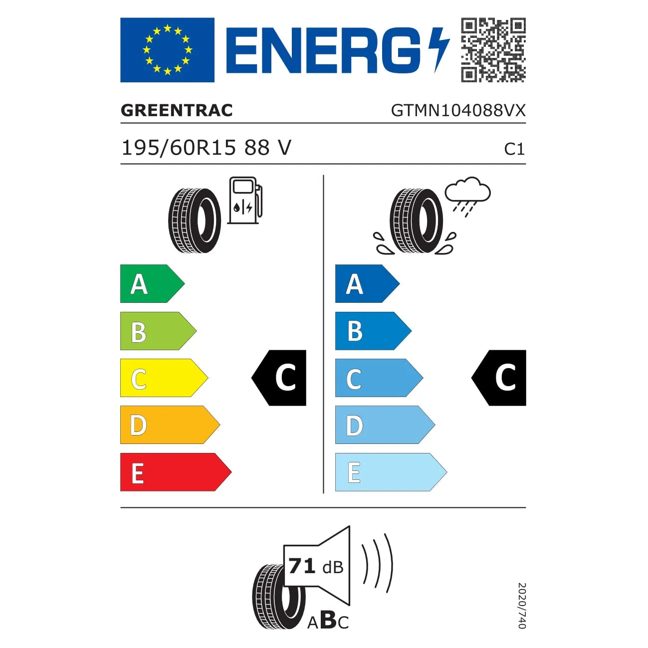 Anvelopa de vara, Greentrac, Journey-X, 195/60/R15, 88, V, 71db